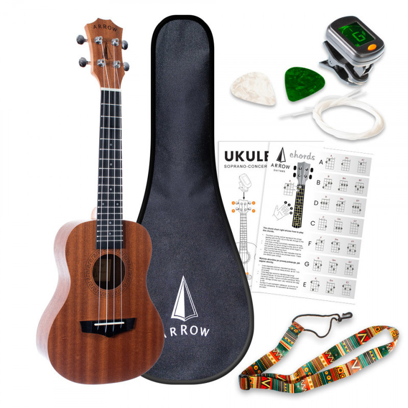 Arrow MH10 Sapele Concert Set
ukulele koncertowe z akcesoriami